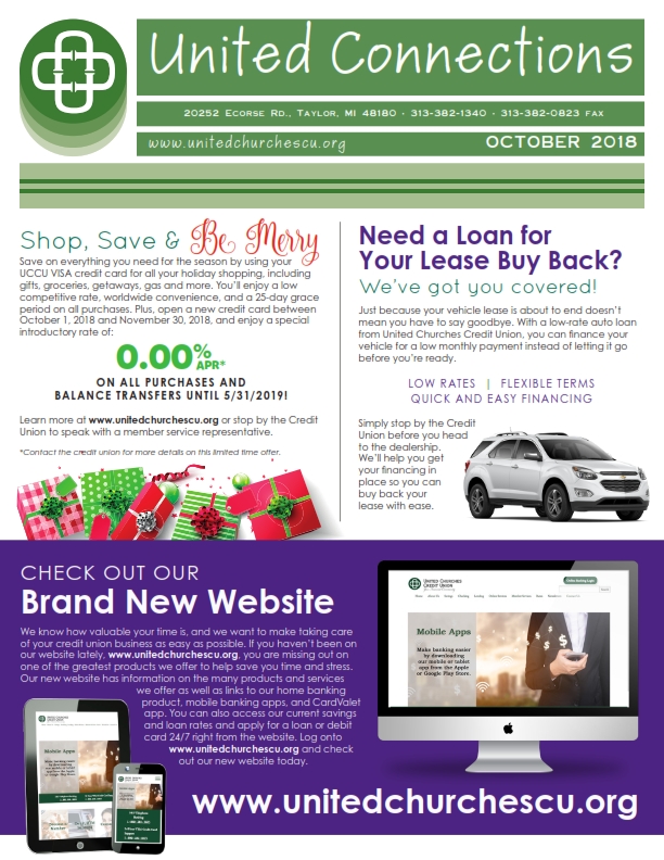 newsletters united churches credit union taylor mi